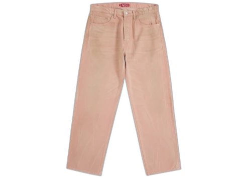 Supreme Distressed Loose Fit Selvedge Jean (FW25) Washed Pink