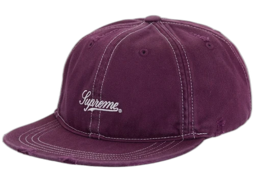 Supreme Distressed Script 6-Panel Red