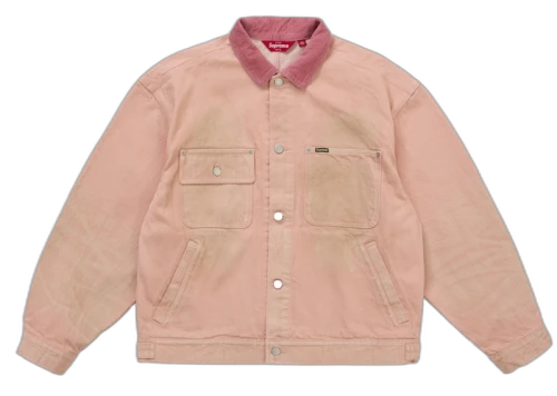 Supreme Distressed Selvedge Trucker Jacket (FW25) Washed Pink