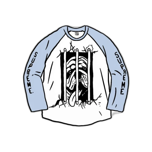 Supreme Dog Raglan L/S Top Blue
