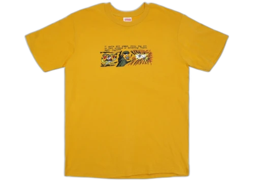 Supreme Dog Shit Tee Mustard