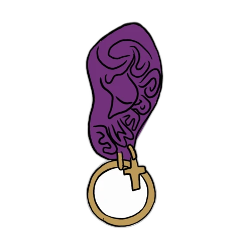 Supreme Ear Keychain Purple