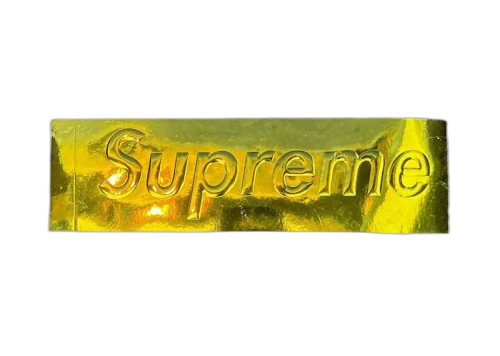Supreme Embossed Metallic Gold Box Logo Sticker