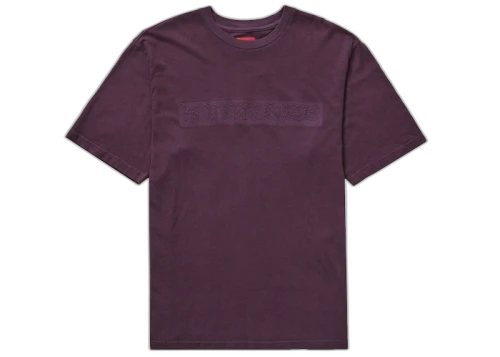 Supreme Embossed Vines S/S Top Dark Purple