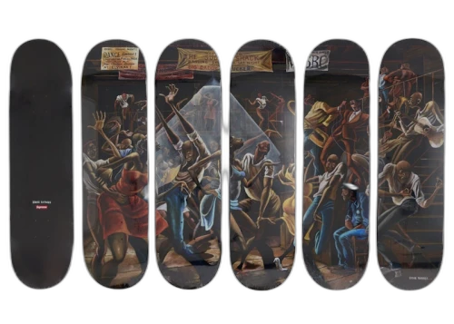 Supreme Ernie Barnes (Set of 5) Skateboard Deck Set Multicolor