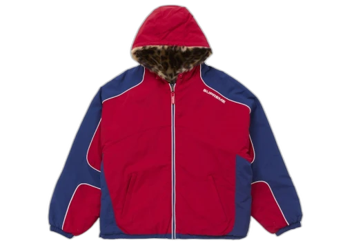 Supreme Faux Fur Reversible Hooded Track Jacket Red