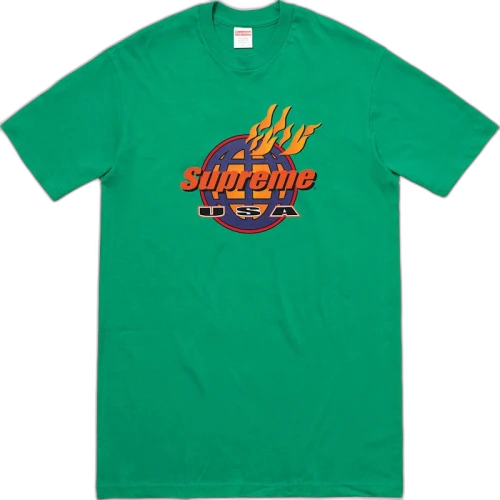 Supreme Fire Tee Green