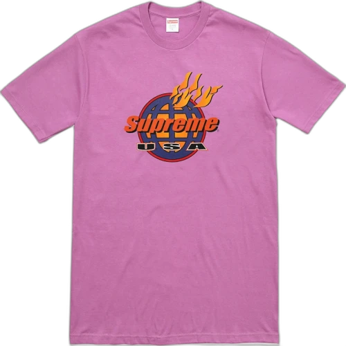Supreme Fire Tee Light Purple