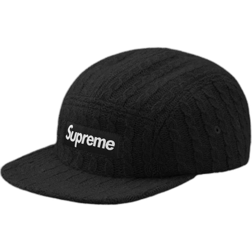 Supreme Fitted Cable Knit Camp Cap