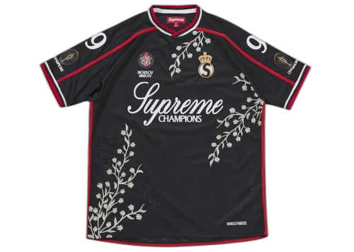 Supreme Floral Soccer Jersey Black