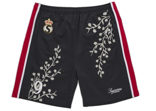 Supreme Floral Soccer Short Black