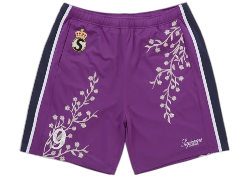 Supreme Floral Soccer Short Purple