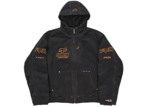 Supreme Fox Racing Hooded Work Jacket Black