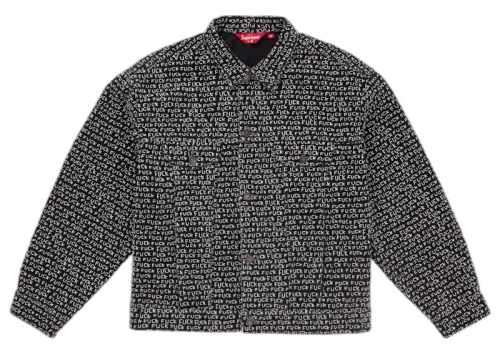 Supreme Fuck Stitch Denim Trucker Jacket Black