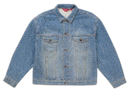 Supreme Fuck Stitch Denim Trucker Jacket Blue