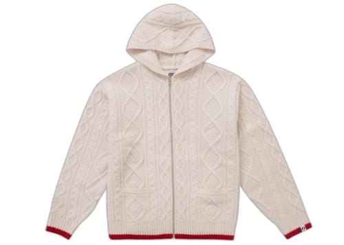 Supreme GOODENOUGH Zip Up Hooded Sweater Natural