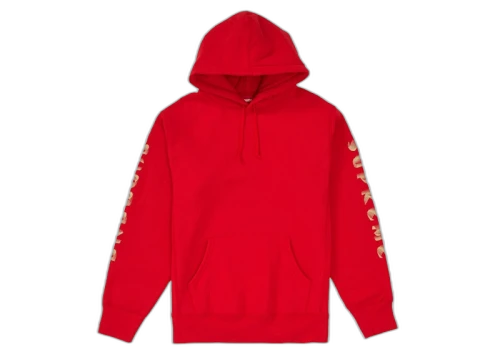Supreme Gradient Sleeve Hooded Sweatshirt Red