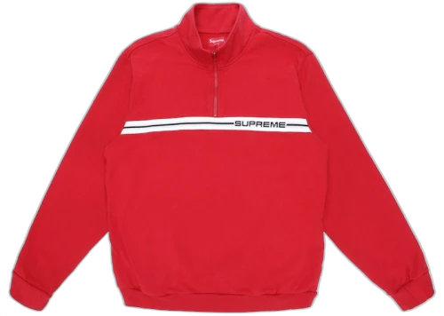 Supreme Half Zip Warm Up Red