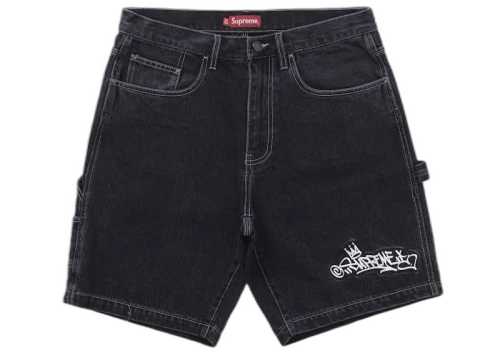 Supreme Handstyle Denim Painter Short Black