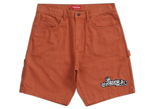 Supreme Handstyle Denim Painter Short Copper