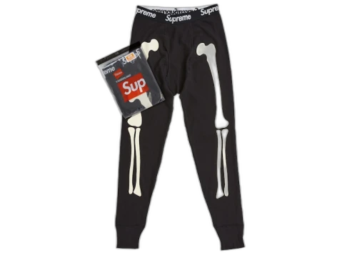 Supreme Hanes Bones Thermal Pant FW25 (1 Pack) Black