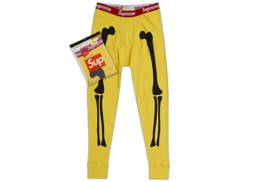 Supreme Hanes Bones Thermal Pant FW25 (1 Pack) Yellow