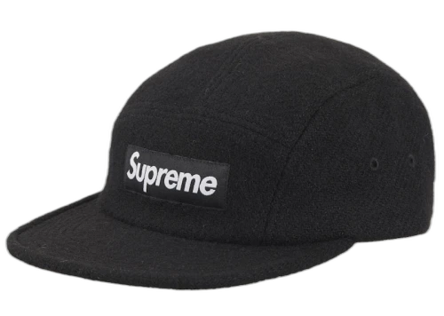 Supreme Harris Tweed Camp Cap Black