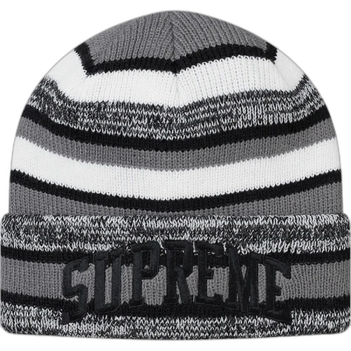Supreme Heather Stripe Beanie Black