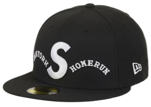 Supreme Homerun S Logo New Era 59Fifty Hat Black
