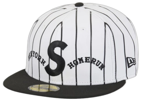 Supreme Homerun S Logo New Era 59Fifty Hat White