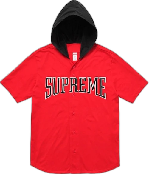 Supreme Hooded Baseball Top Red