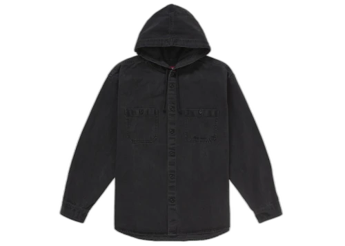Supreme Hooded Denim Shirt Black