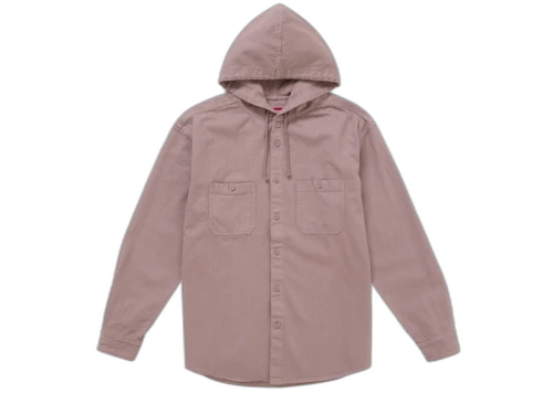 Supreme Hooded Denim Shirt Pink