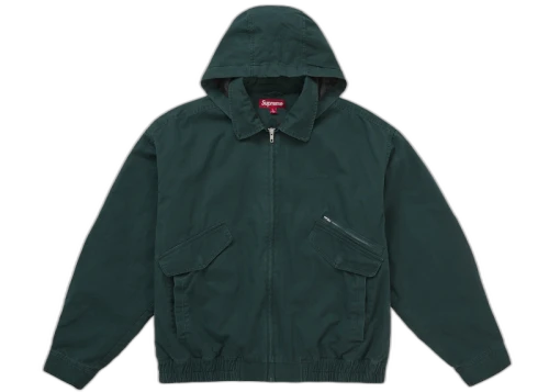 Supreme Hooded Utility Jacket Dark Green