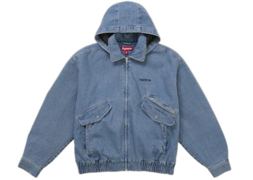 Supreme Hooded Utility Jacket Denim