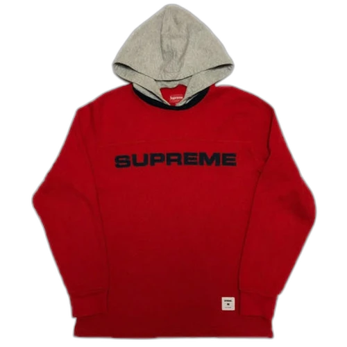 Supreme Hooded Waffle Ringer Red