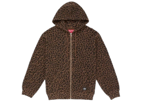 Supreme Hooded Zip Up Thermal (SS25) Leopard