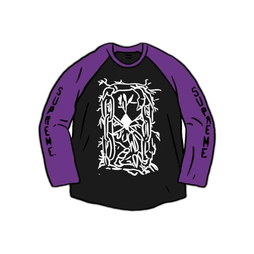 Supreme Hourglass Raglan L/S Top Purple