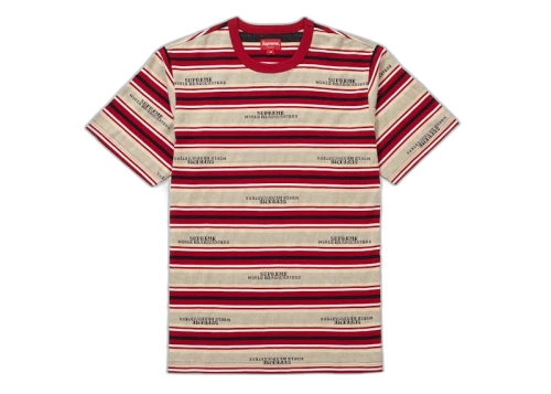 Supreme HQ Stripe S/S Top Tan