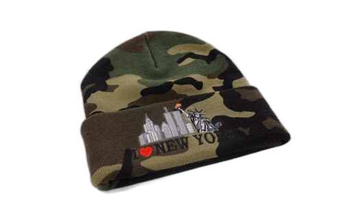 Supreme I Love NY Beanie Woodland Camo