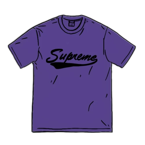 Supreme Intarsia Script S/S Top Purple