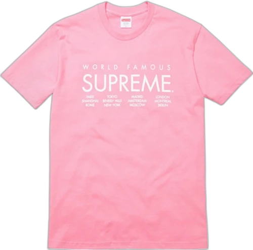 Supreme International Tee Pink