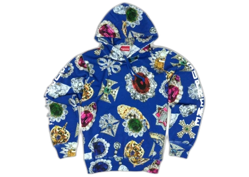 Supreme Jewels Hooded Sweatshirt Royal
