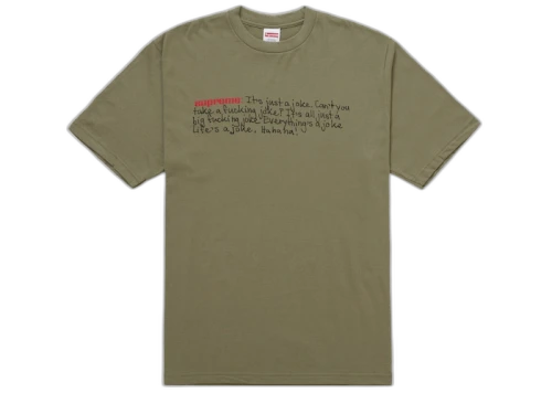 Supreme Joke Tee Light Olive