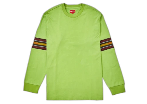 Supreme Knit Panel Stripe LS Top Green