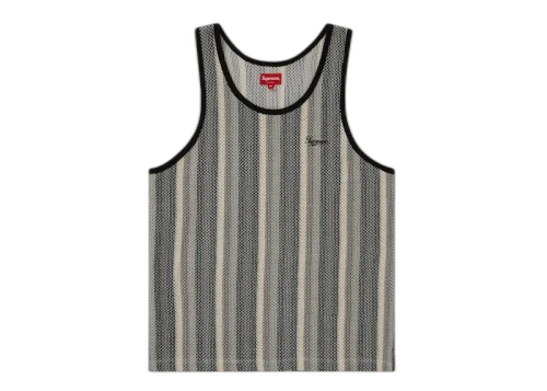 Supreme Knit Stripe Tank Top Black