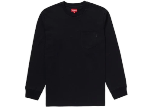 Supreme L/S Pocket Tee Black