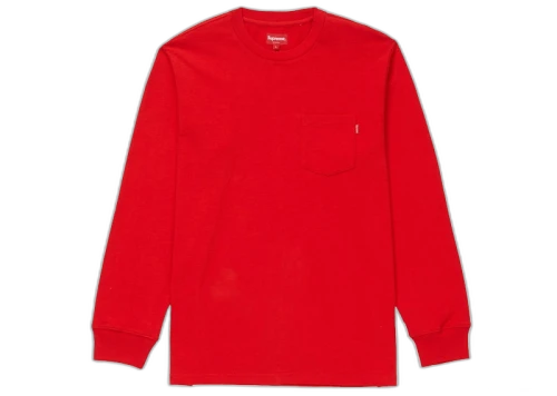 Supreme L/S Pocket Tee (FW18) Red