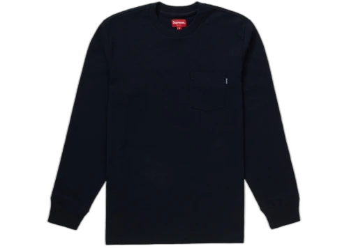 Supreme L/S Pocket Tee Navy