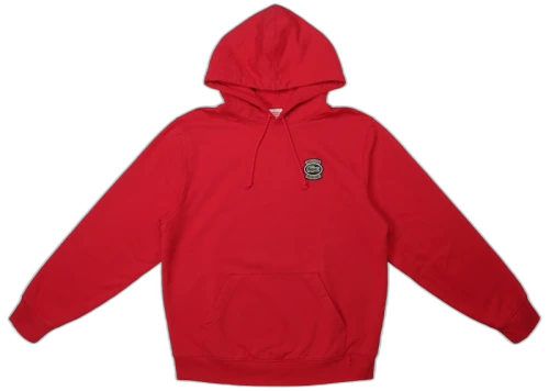 Supreme LACOSTE Hooded Sweatshirt Red